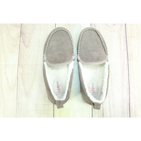 LL Bean Mountain Slippers Moccasin Dark Cement Size 7 M - Picture 8 of 9